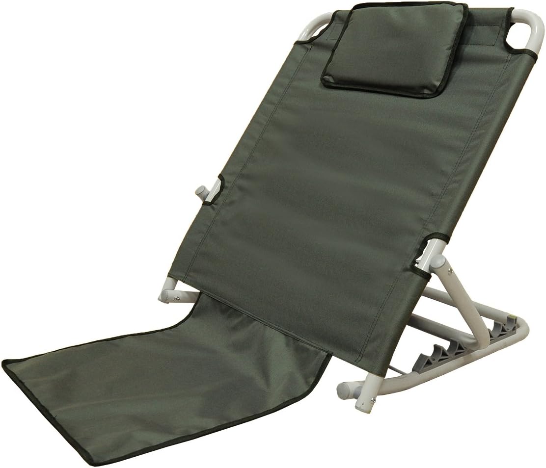 ObboMed® SM-5200G Adjustable Sit-up Back Rest for Orthopedic Neck, Head and Lumbar Support, Polyester, PVC & Chromed Steel Frame, Check, 22.5”*25.6”*19.7”, 1pc