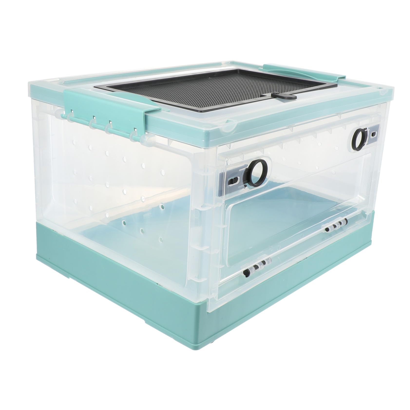 Boîte à hamster en plastique bleu : une cage compacte haute performance