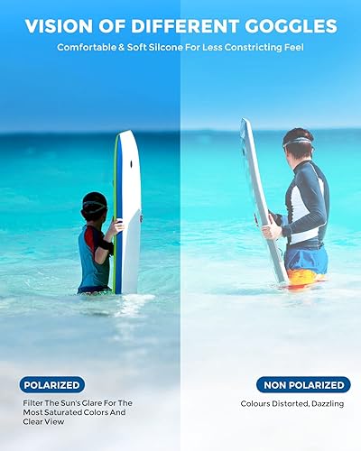 Miniatura 2 de OMID Kids Swim Goggles, P2mini Polarized Swimming Goggles Comfortable for Age 6-14