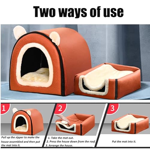 Dog Bed,2 Ways To Use,Indoor Pet House With Fluffy Mat,Removable And Washable Cover,Splash-Proof House And Non-Slip Bottom,For Large Dogs(2Xl Star) #TOP2