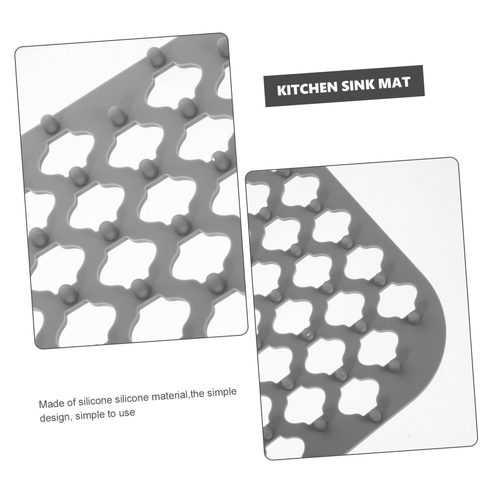 Didiseaon Tappetino Facile da Usare per Lavello Cucina Antiscivolo in Silicone Resistente Protezione Drenaggio Adatto per Cucine Domestiche e Lavelli