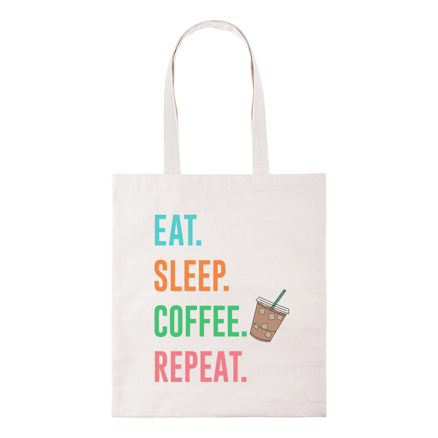 Taylor Brown Coffee, eat Sleep Coffee Repeat tote bag cotton shopper shopping bag reusbale bags cute fun aesthetic trendy trending trend