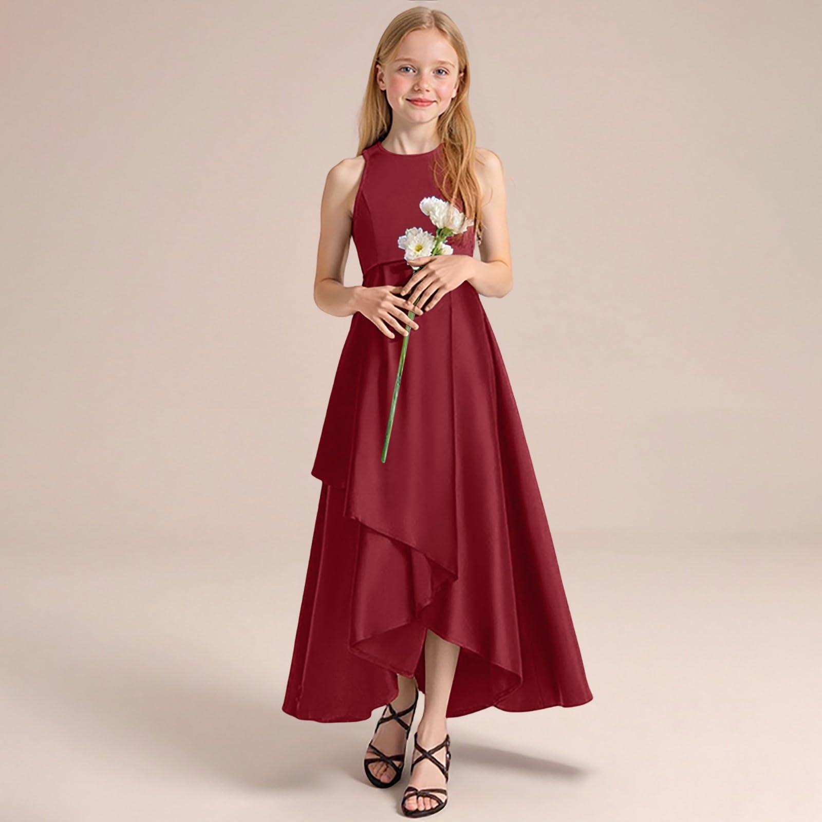 Vestidos para niñas y niñas, vestidos infantiles, faldas, vestidos de noche, vestido de fiesta para conciertos, desfiles, elegante, sin mangas, vestido de verano para niños, desde niños pequeños hasta