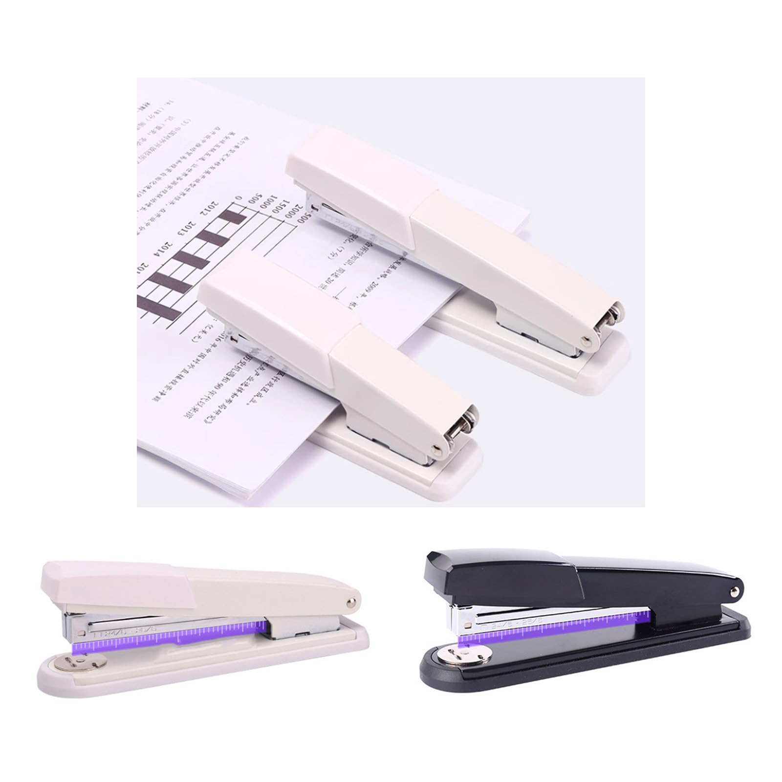 RGYBAO Desk Stapler Stapler Paper Stapler Office Stapler 25 Sheets Effortless Stapler Easy to Load Decorative Stapler