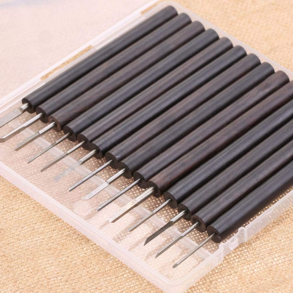 14Pcs Wood Carving Chisel Set Hand Carving Tools for DIY Woodworking Engraving Kit with Knife