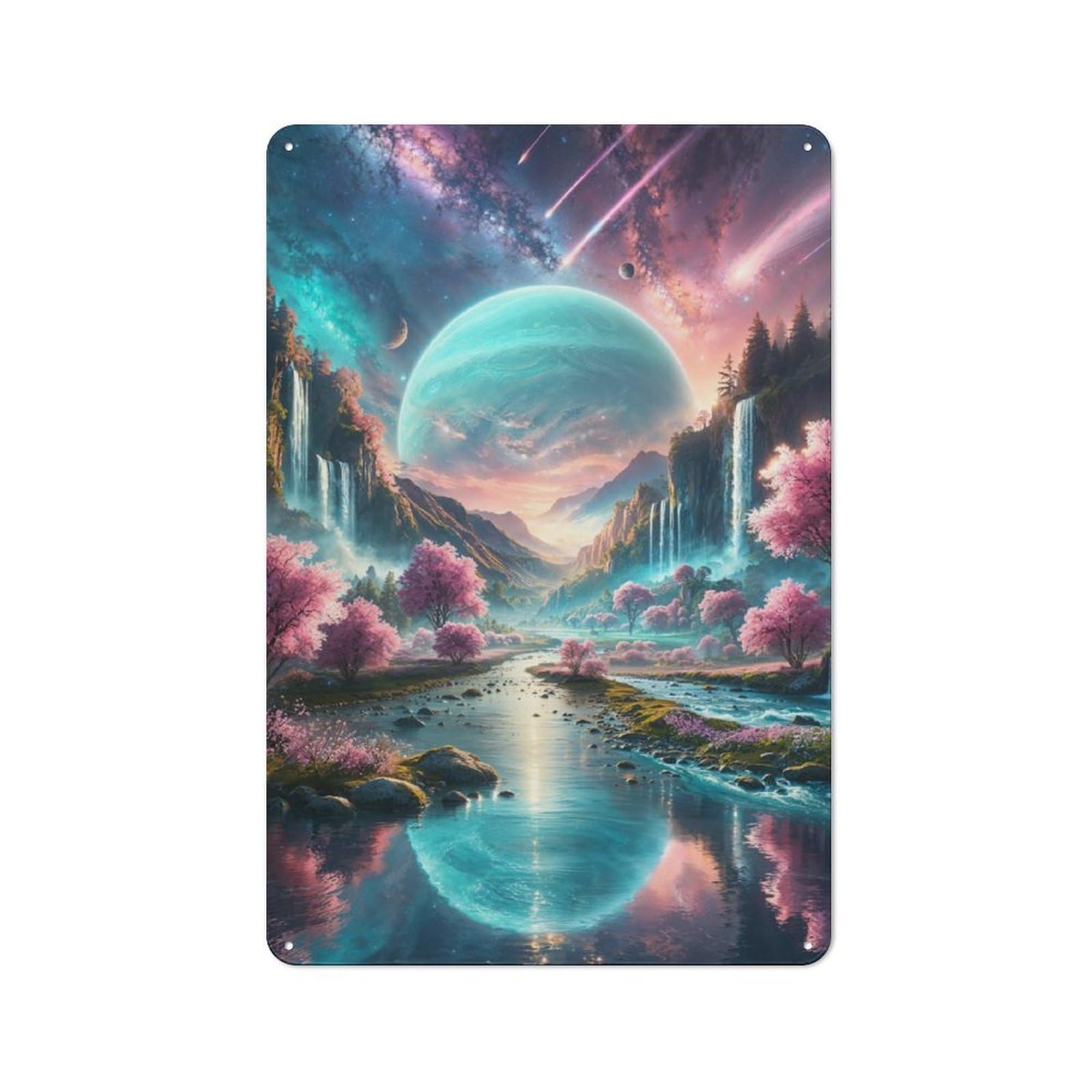 Junmoney Cosmic Dreams Retro-Style Metal Plaque 30X20cm For Kitchen Or Home Bar, Gift For Home Bar Enthusiasts During The Christmas Season