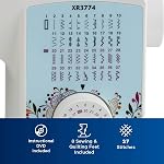 Brother Sewing and Quilting Machine, XR3774, 37 Built-in Stitches, Wide Table, 8 Included Sewing Feet | 37 Built-in Stitches, 1 One-Step Buttonhole, 8 Presser Feet, Automatic Needle Threader, Quick-Set Top Drop-in Bobbin