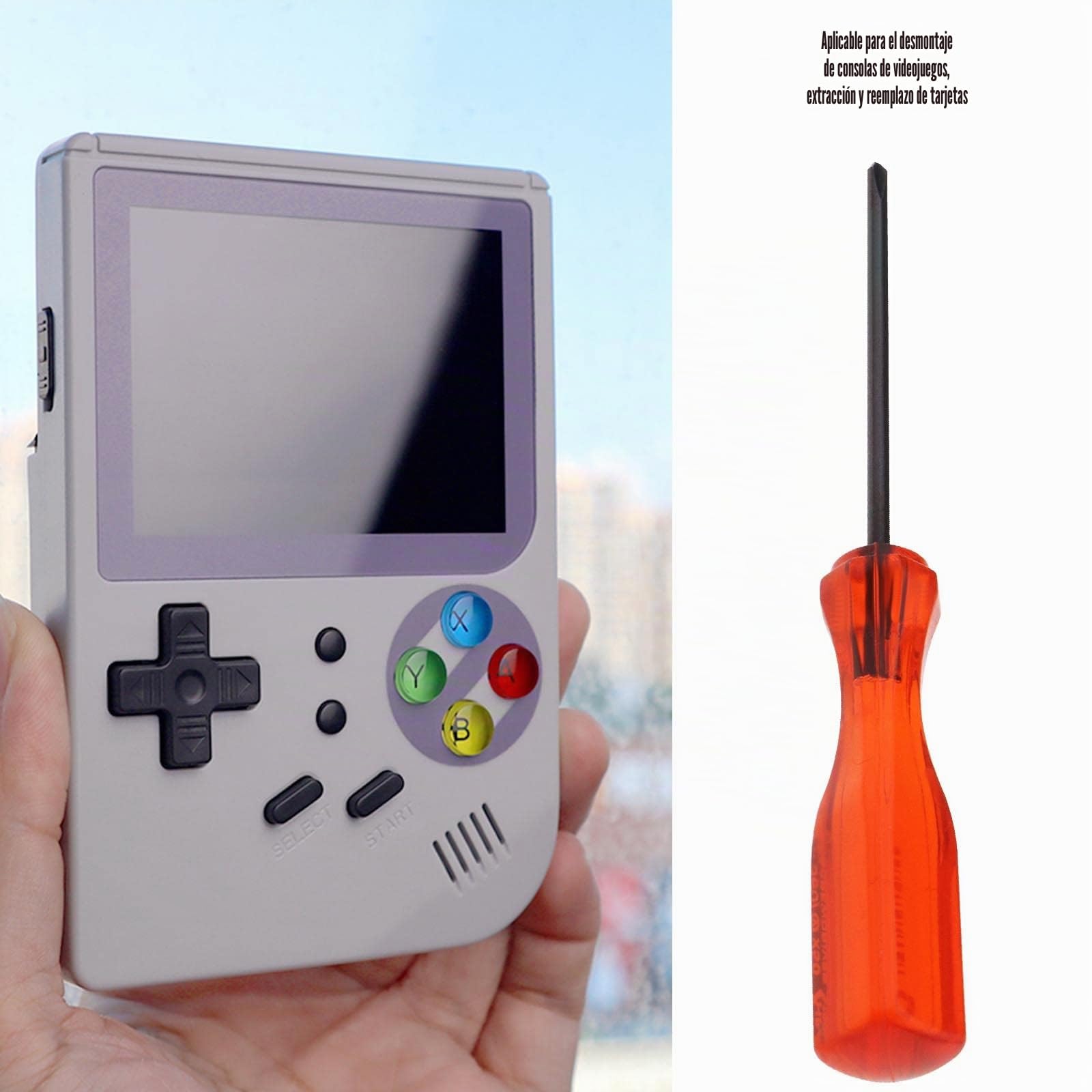 EMSea 5 Piezas Juego con Kit de Herramientas de Repuesto Batería de Compatible con Game Boy Compatible con GBA Compatible con Color CR2025 CR1616 Pila de Botón