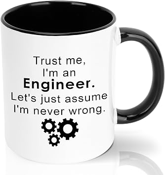 Engineer Gifts Ceramic Mug Birthday Gifts for Computer Civil Mechanical Electrical Software Engineers Engineering Students Teachers Birthday Christmas Valentines Retirement Gift for Engineer Friend