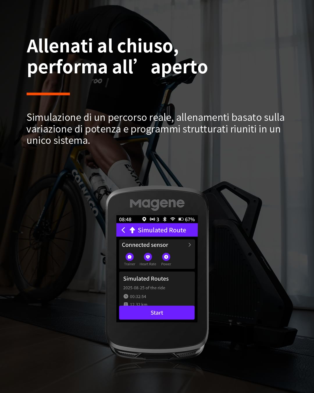 Magene C606 V2/C606 Ciclocomputer, Multi-Scenario ClimbPro, Trasferimento dati Wi-Fi e Bluetooth, Ripianificazione percorso, Visualizzazione dati personalizzabile