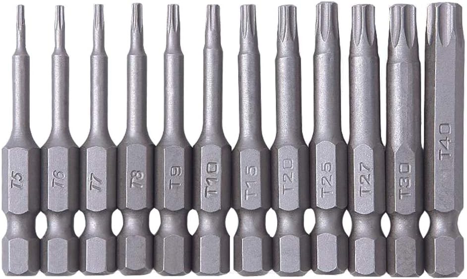 HORUSDY 14Piece Tamper Resistant Star Bits, S2 Alloy Steel, T5 T40