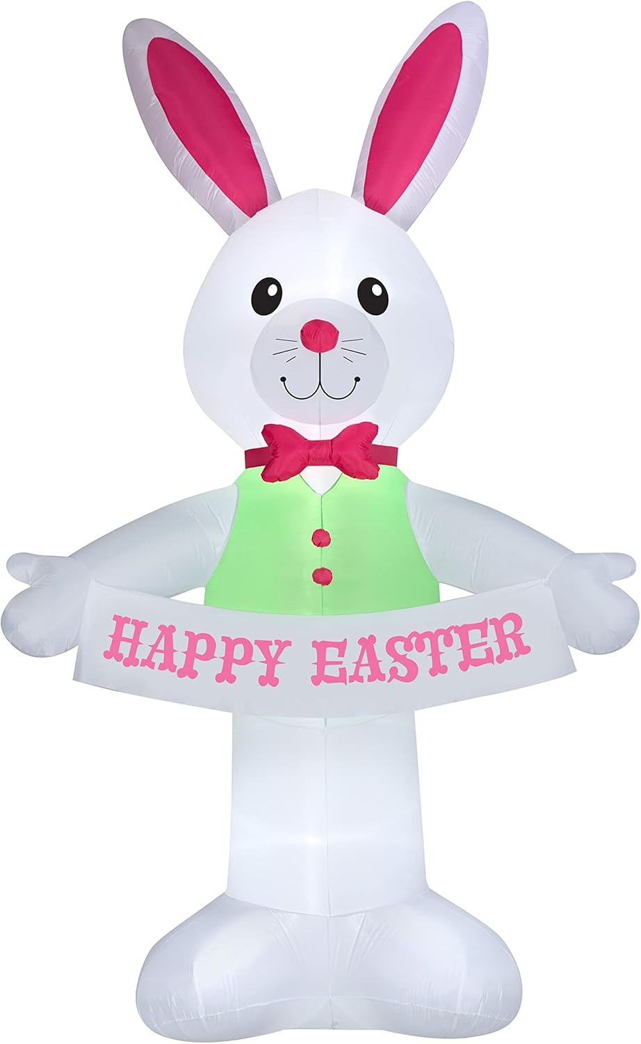 12.5ft Gemmy Airblown Inflatable Giant Easter Bunny w/Happy Easter Banner Yard Decoration 440511