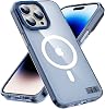 YOUNGKIT Magnetic Compatible for iPhone 14 Pro Case Full Protection Clear [Anti-Yellowing] Miltary Shockproof Hard Back Cover & Soft Bumper Protective Phone Case for 14 Pro 6.1 inch,Blue