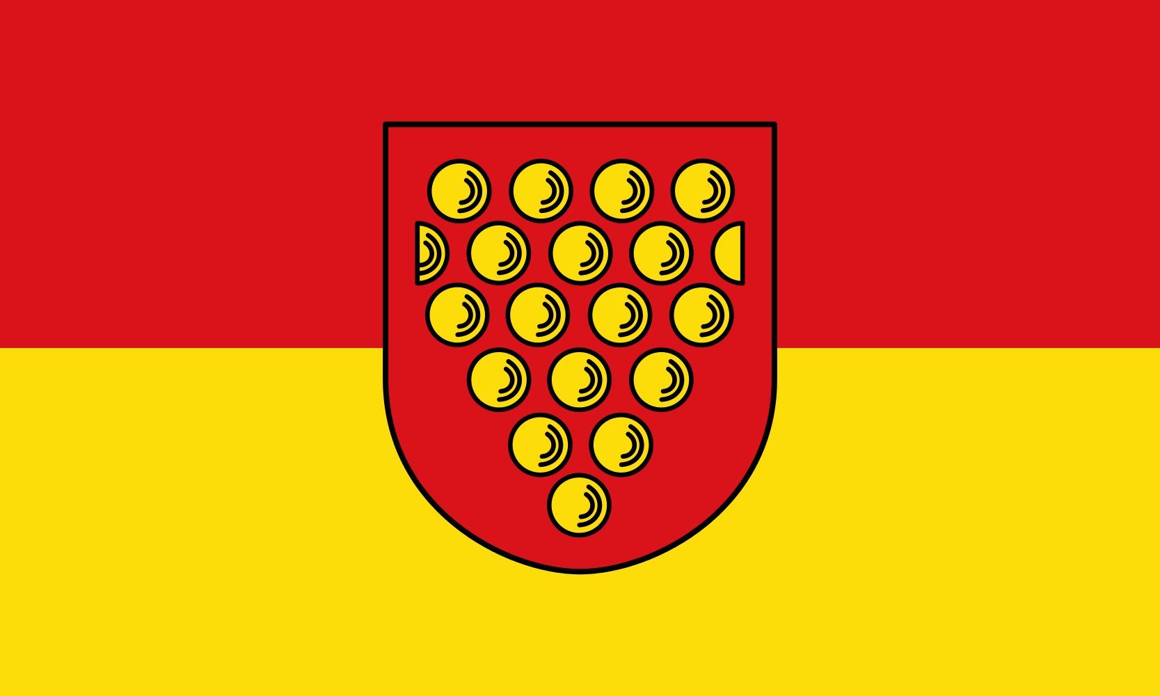 Drapeau du Comté de Bentheim grand modèle pour pavoiser sans risque d'effilochage