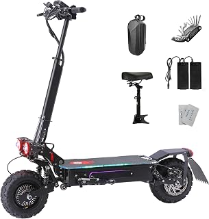 Fast Electric Scooter Adults, 1200/1600/5600W Dual Motor, 35/45/50 Miles Long Range,35/45/50 MPH Top Speed, 10/11" Off-Road Tires E Scooter, Foldable EScooter for Adults and Teens with Dual Suspension