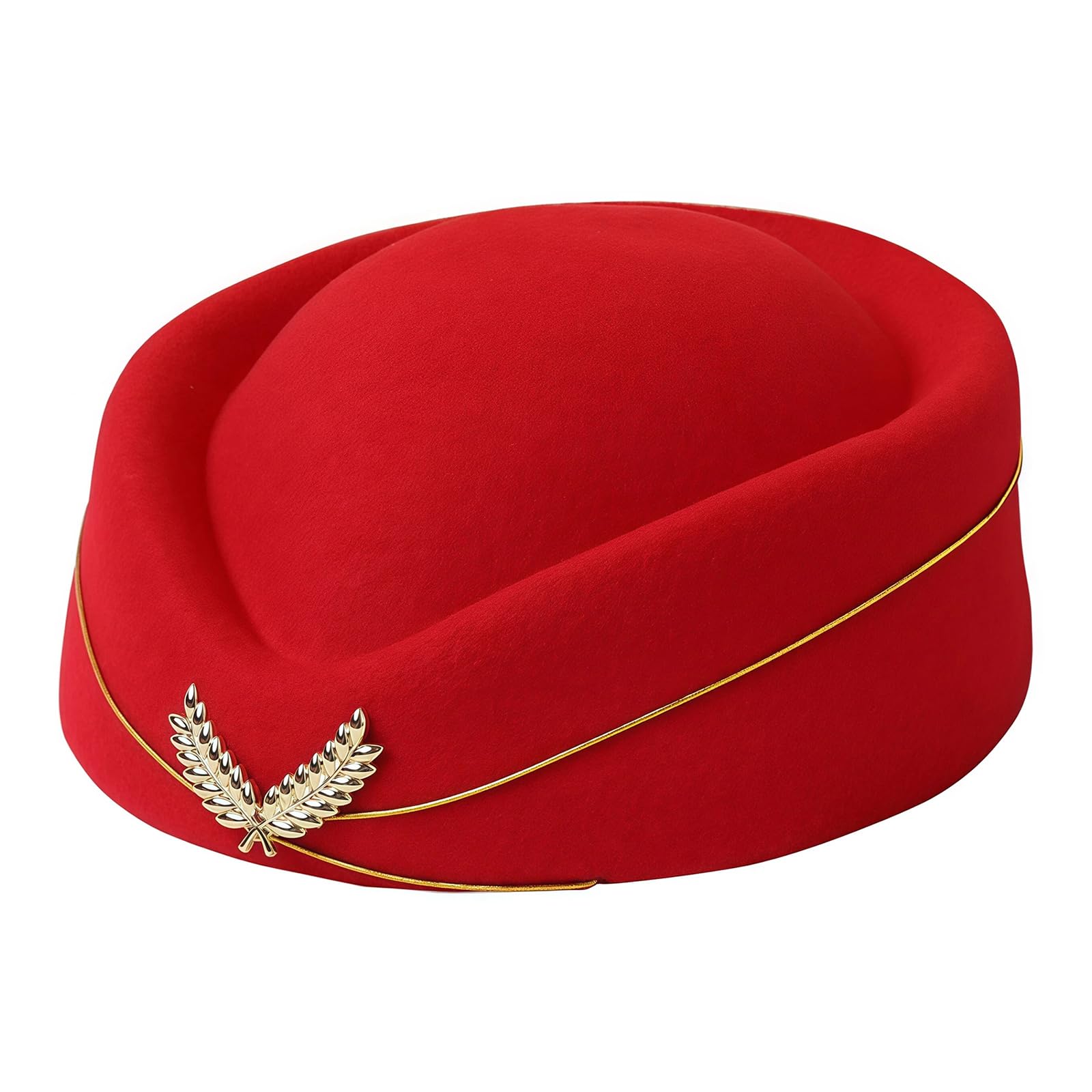 ASTRQLE Womens Stewardess Cap Flight Attendant Hat Air Hostess Uniform Cabin Crew Accessory Cosplay Costume Halloween Party Fancy Dress