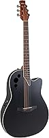 Vista 1 de Applause Elite AE44-5S - Guitarra electroacústica de profundidad media de cuerpo recortado, negro satinado