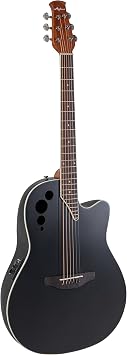 Applause Elite AE44-5S Electro Acoustic Guitar Medium Body Depth Cutaway Black Satin