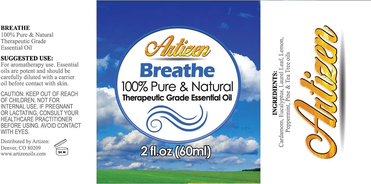 Artizen Breathe Blend Essential Oil Therapeutic Grade 4oz Bottle for Aromatherapy (100% Pure & Natural - Undiluted) - Image 7