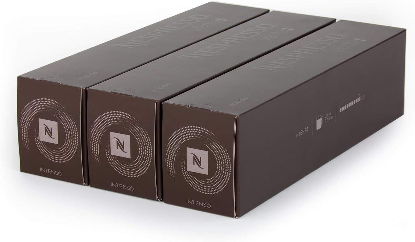 Nespresso Capsules VertuoLine, Stormio, Dark Roast Coffee, 30 Count Coffee Pods, Brews 7.8oz