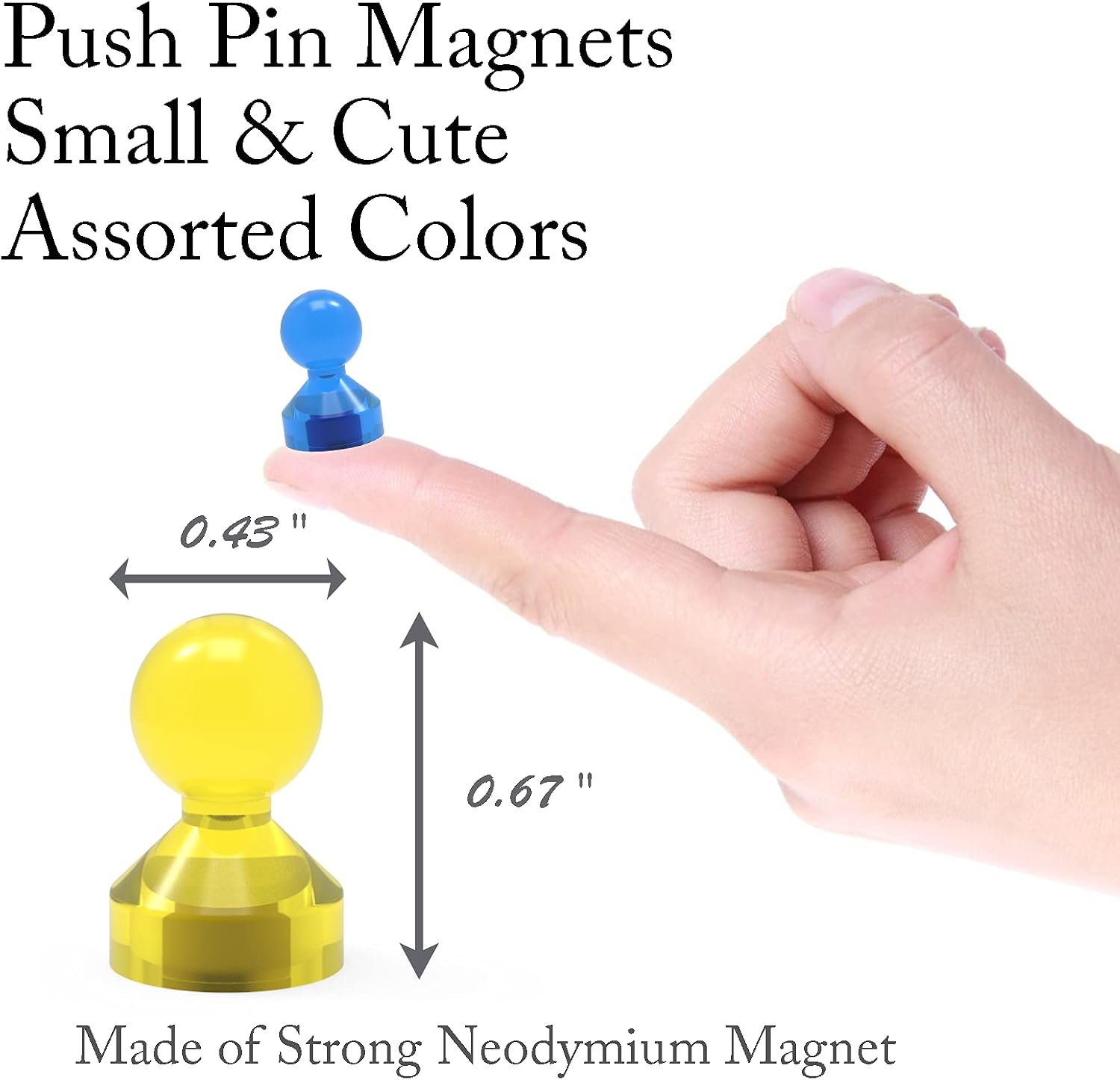 Ant Mag Magnetic Push Pins Strong Push Pin Magnets for Fridge Whiteboards Calendars Maps in School & Office Pack of 18
