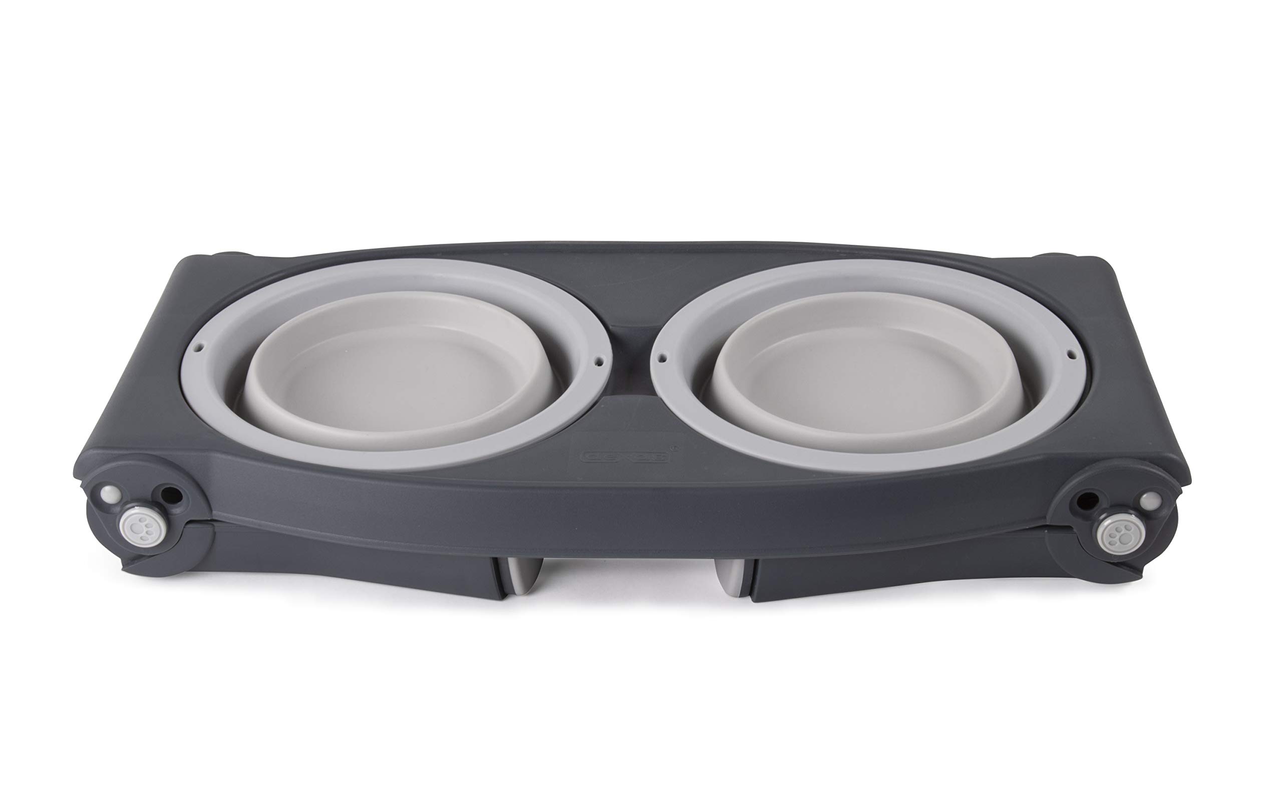 Dexas Pets Mangeoire Double réglable en Hauteur pour Animaux de Compagnie Gris Clair