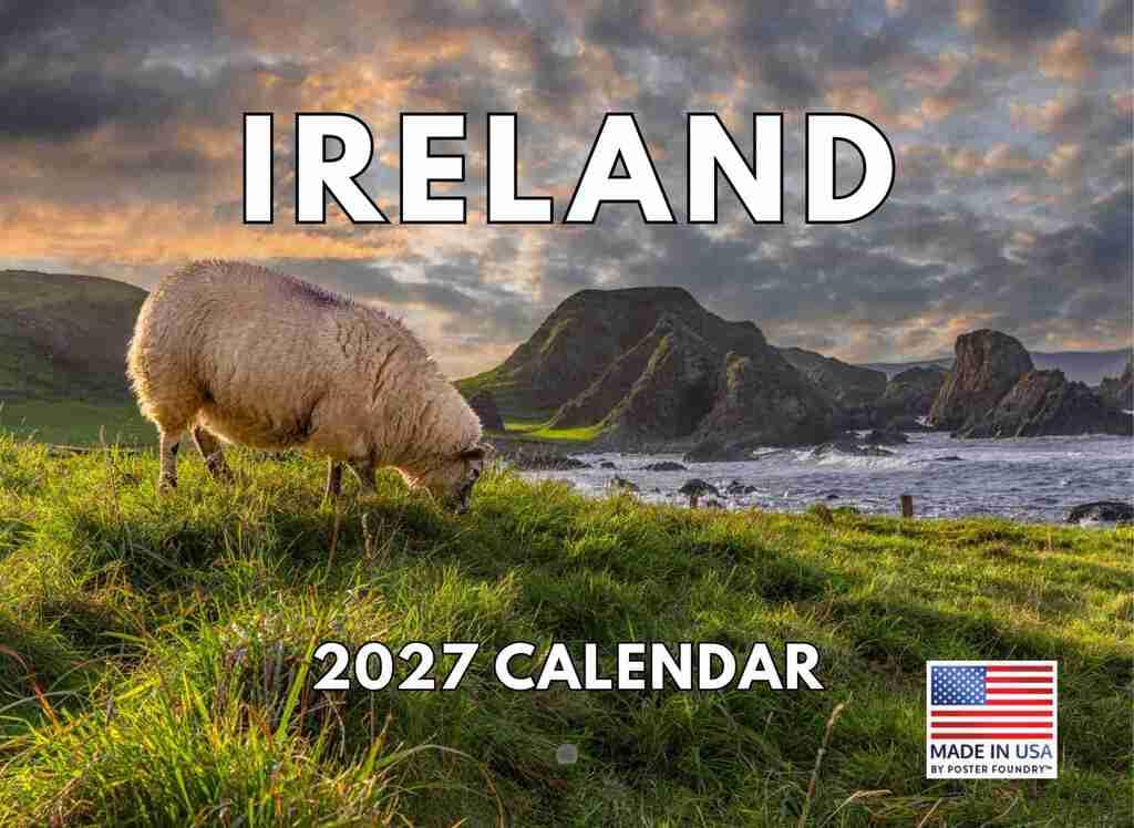Ireland Calendar 2025 Irish Gifts Monthly Wall Calender 12 Month | American Made In The USA โ image 1