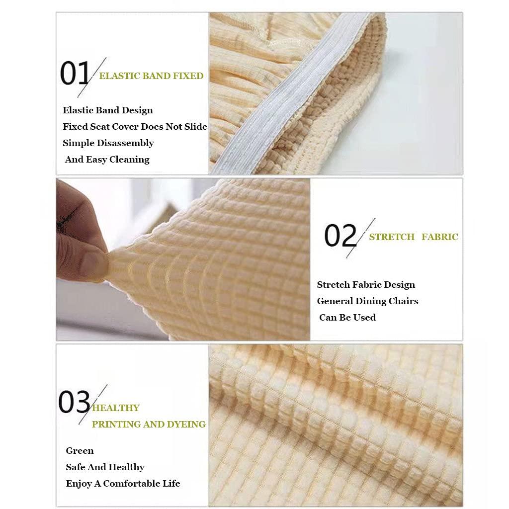Coprisedia elastici per ufficio e sala da pranzo, elasticizzati (1/2/4 pezzi), impermeabili, protezione per mobili per soggiorno e scrivania, eleganti e durevoli