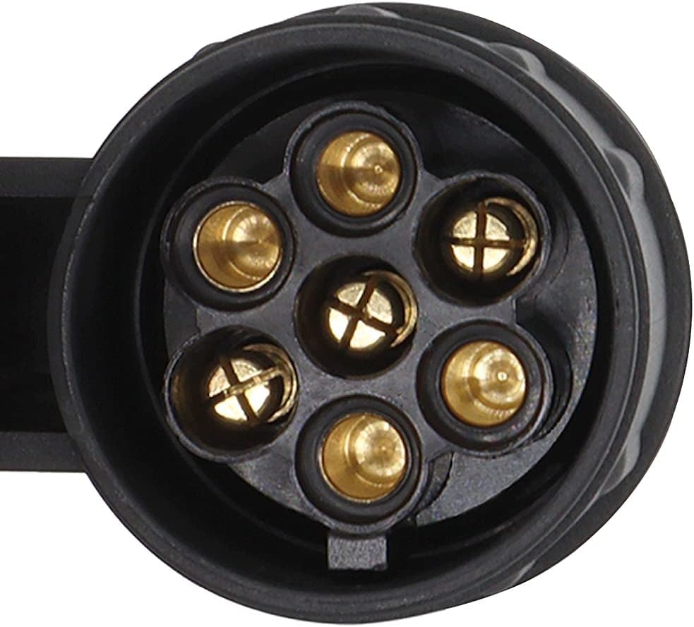 KeYou Adattatore rimorchio 7 su 13 poli, adattatore rimorchio 13 su 7, adattatore impermeabile per rimorchio auto, rimorchio, caravan, adattatore elettrico