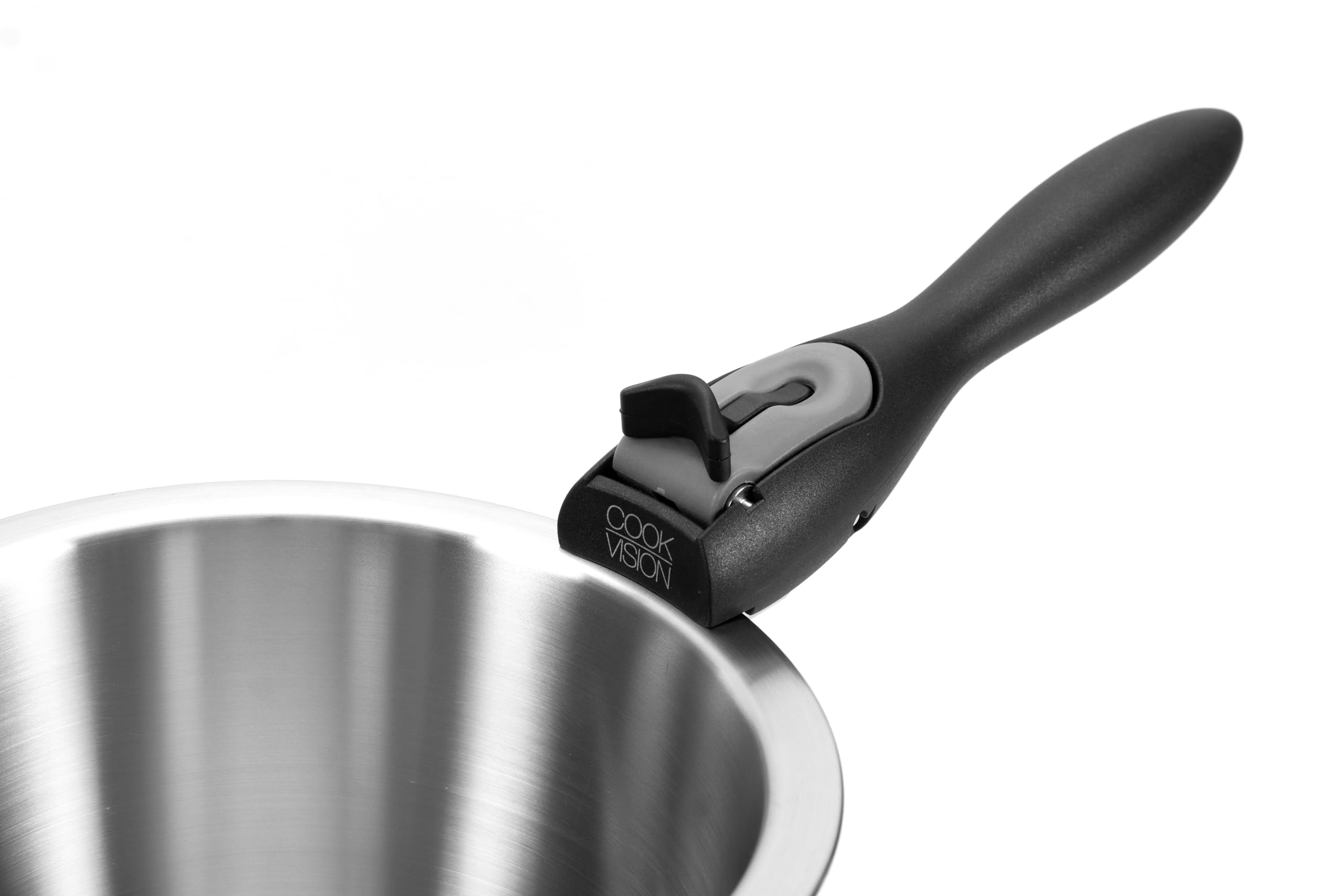 Nesto Set per principianti, 10 pezzi, nero, 2 pentole in acciaio inox e 1 padella per tutti i piani cottura, 1 coperchio in vetro, 1 manico, salvaspazio, accessori innovativi