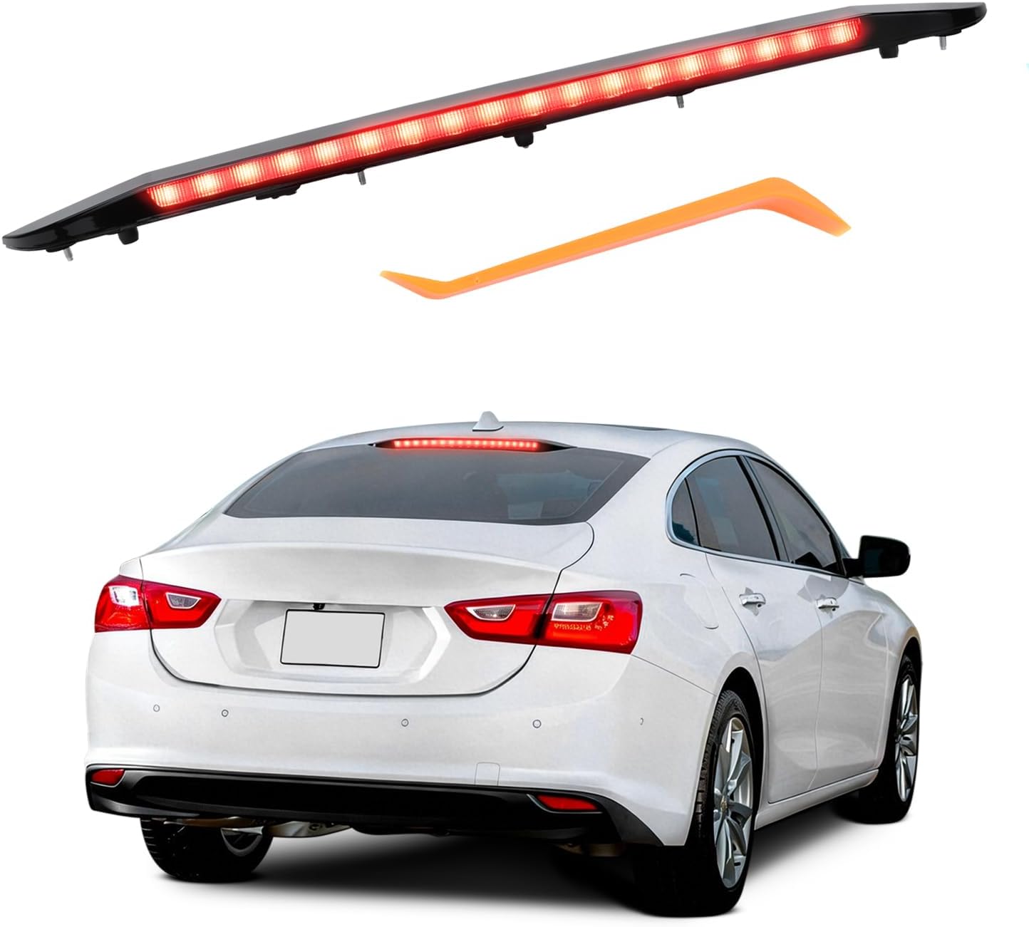42795725 Third Brake Light 3rd Brake Light Compatible With Chevy Malibu 2016-2025 Rear Center High Mount Stop Light LED Third High Mounted Stop Lamp Brake Light Assembly