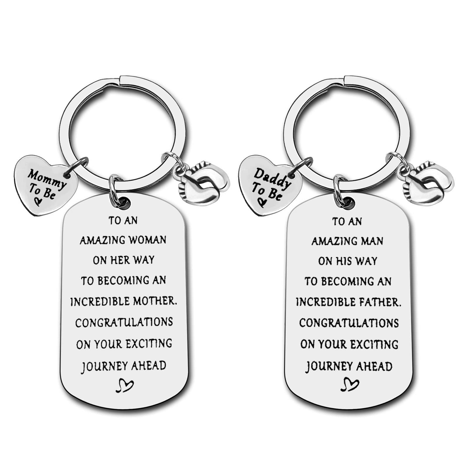 Mom to Be Gift First Time Daddy Keychain Pregnancy Announcement Gift Baby Announcement Jewelry Parents to Be Gifts First Time Dad New Mom Jewelry Baby