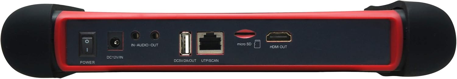 EVERSECU 7-inch retina touch screen all-in-one multi-functional 4K IP Camera Tester 8MP HD-SDI/TVI/AHD/CVI CCTV Tester, Multimeter, TDR Cable Test/OPM/VFL/POE Output/8GB SD Card/HDMI in&Out