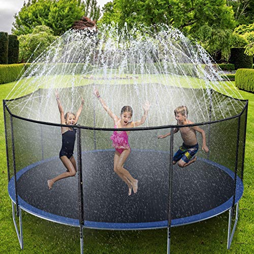 Ohuhu Trampoline Sprinklers for Kids 49FT, Outdoor Water Play Sprinklers for Kids...