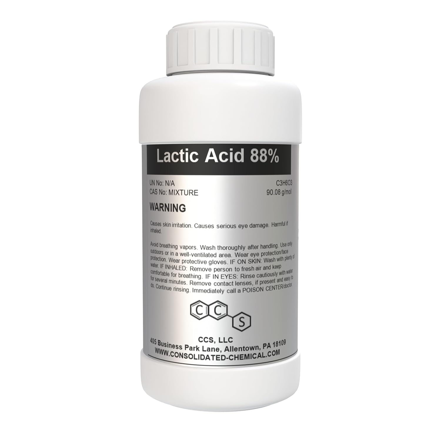 Lactic Acid 88% - Premium-Quality Industrial and Food Grade (1000mL (32 Fl Oz))