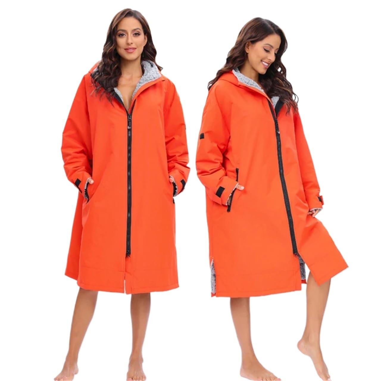 Albornoz para playa Bata impermeable for cambiarse de Surf, abrigo for exteriores, chaqueta lana cordero, capa con capucha, forro for piscina y surf en la playa
