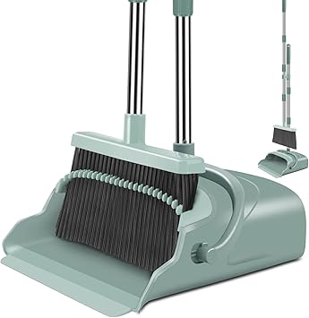 51% off: kelamayi Upgrade Broom and Dustpan Set, Large Size and with Long Handle, Upright, Ideal for …