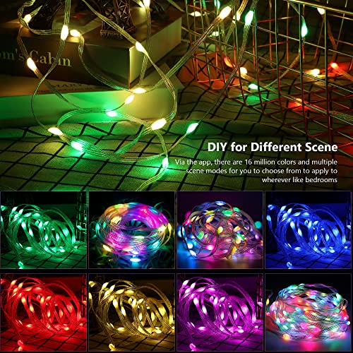 Image of One94Store Plastic Smart Led Light Fairy Strip 5 Meter - Music Sync, 16M Colors, Adjustable Brightness For Car, Home, Holidays (50 Led, Usb Powered)