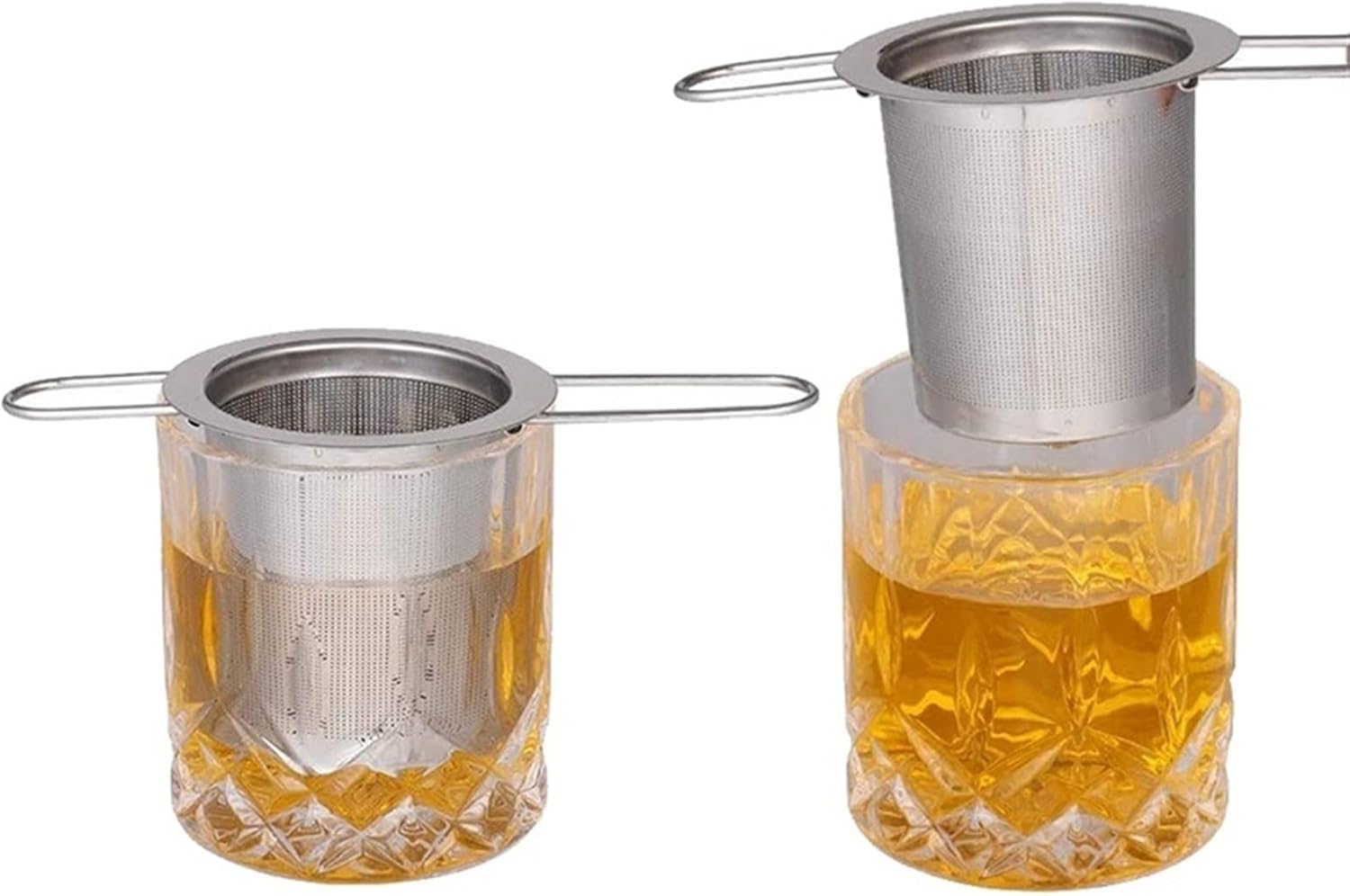 tea strainers for loose tea， Long Handle Tea Infuser Basket Stainless Steel Tea Infuser Metal Mesh Loose Leaf Tea Strainer Filter For Teapot Tea Accessories Filtering