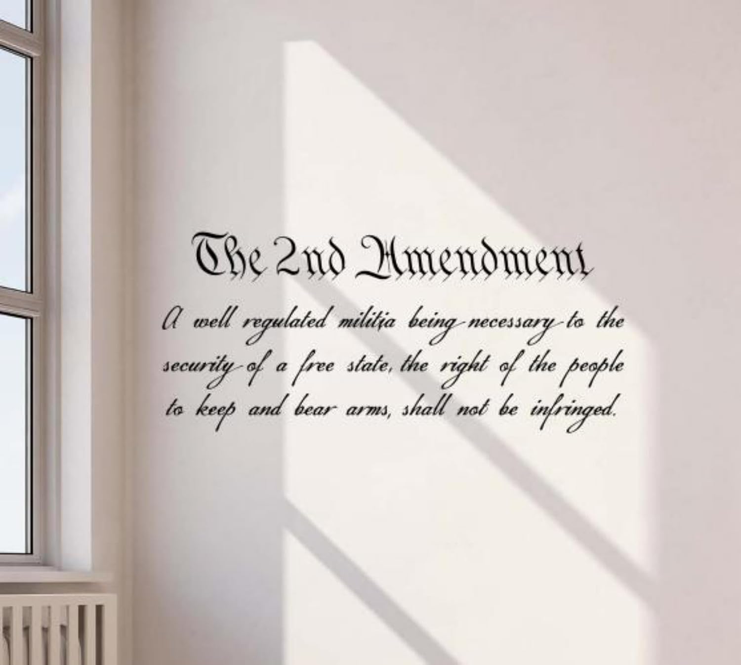 2nd Amendment Wall Decal Vinyl Sticker Second Amendment Wall Art Shall Not Be Infringed Car Truck Decor Veteran Poster Sign Stencil Mural Die Cut No Background Decal 2062