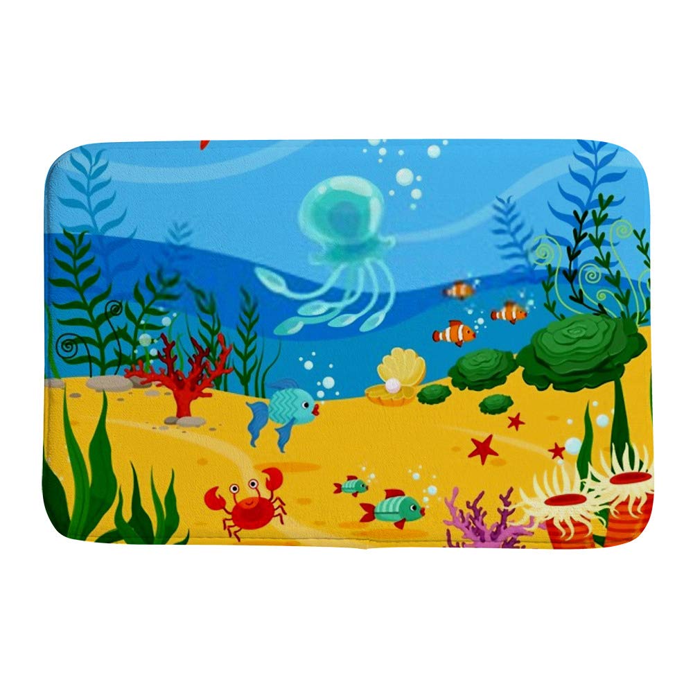 Tapis de bain CHEHONG couleurs vives et corail pour maison