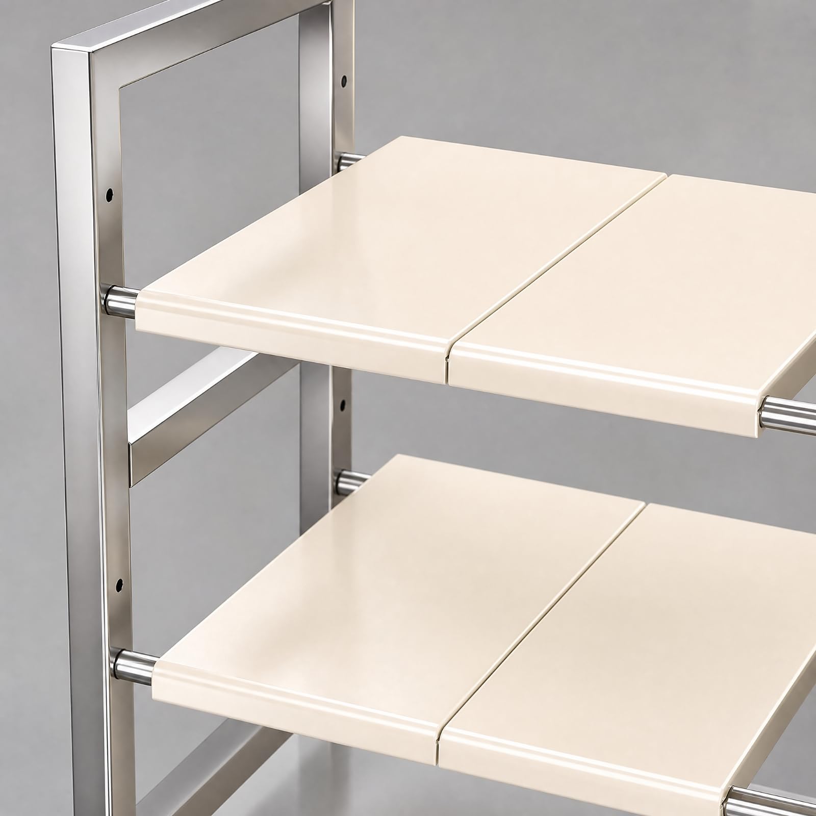 Rastrelliera Sottolavello a Due Livelli Regolabile Rastrelliera in Acciaio Inox con Ripiani Resistente Ruggine per Appartamenti Compatti, Stile A