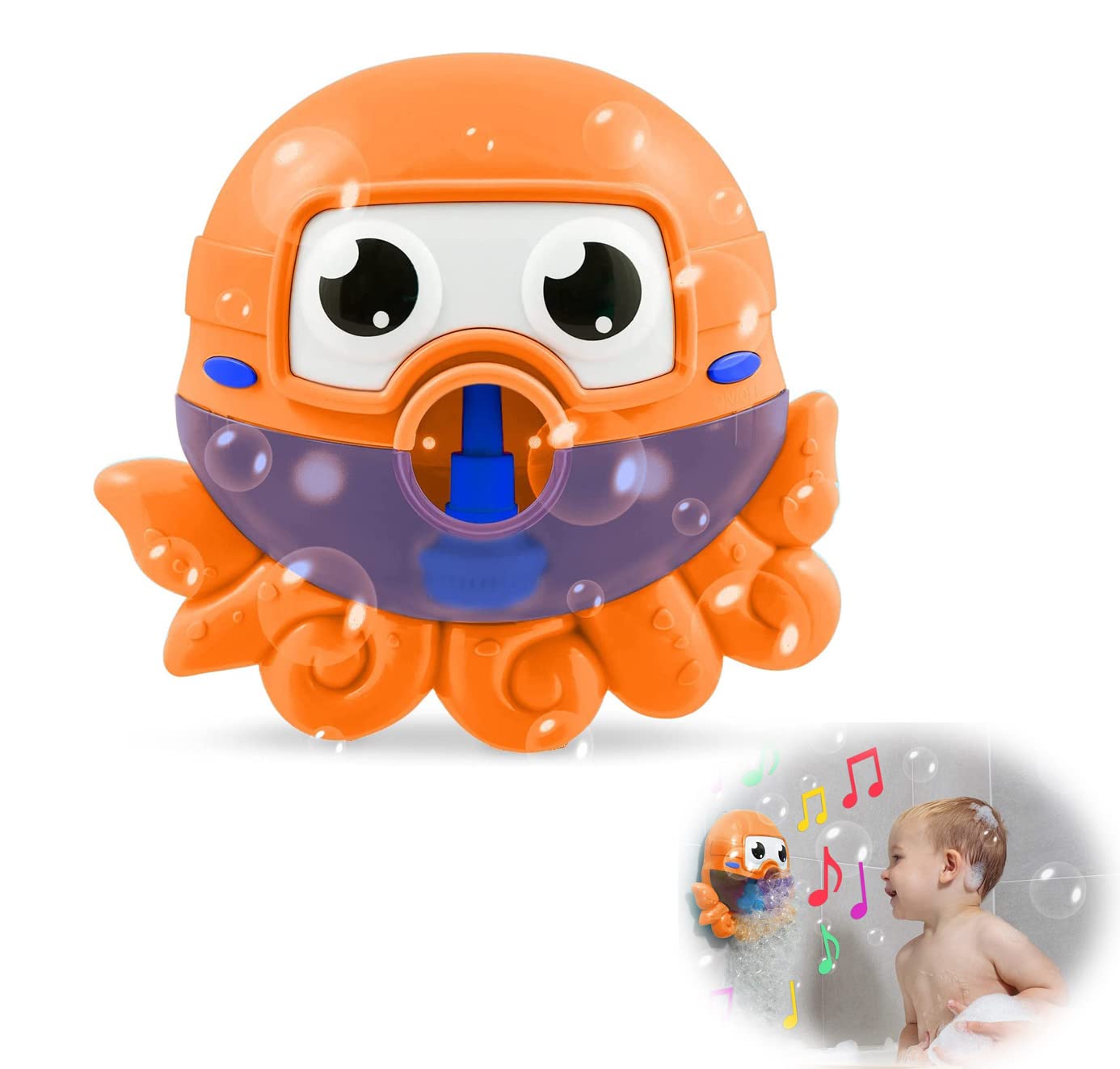 ELECDON Bubble Bath Maker for The Bathtub. Blows Bubbles and Plays 24 Children s Songs C Baby, Toddler Kids Bath Toys Makes Great Gifts for Toddlers C Sing-Along Bath Bubble Machine