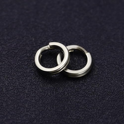 Miniatura 3 de Llavero pequeño, 20 anillos de metal divididos de acero inoxidable 304, anillos planos para organización de llavesfabricación de joyas (0.236