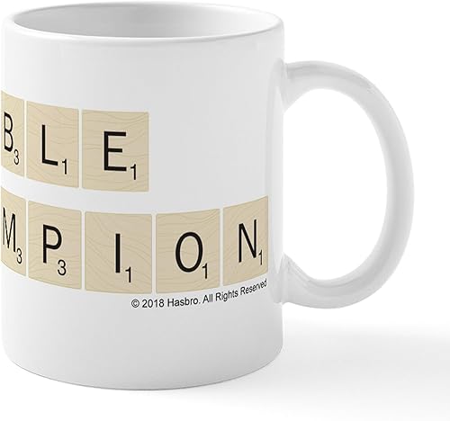 Miniatura 21 de CafePress Scrabble Champion - Taza de café de cerámica (11.0 fl oz) 2-Blanco/Negro Interior - Scrabble Champion,Blanco - Logo,Blanco - Logo