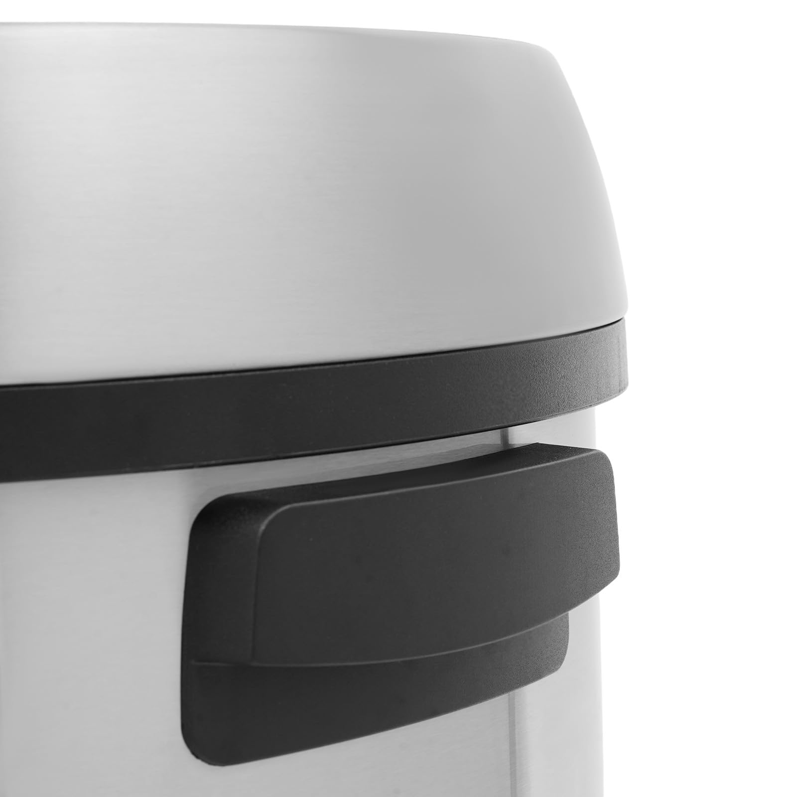 Cubo de basura de cocina, cubo de basura de acero inoxidable con tapa extraíble, 65 l, cubo de basura abierto para restaurantes, corredores de centros comerciales, vestíbulos de hotel, áreas