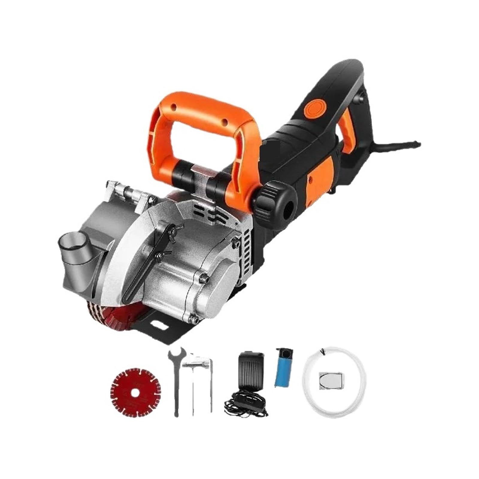 Pqlxjjyur One Color 4800W Wall Chaser Concrete Brick Cutter 5000Rpm Electric Seamless Groove Slotter 133Mm Circular Saw Blades Power Tools Powerful Grooving