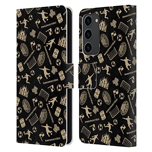 Funda Samsung Galaxy S23+ 5G tipo libro cuero sintético carcasa infantil AC Milan patrón oficial