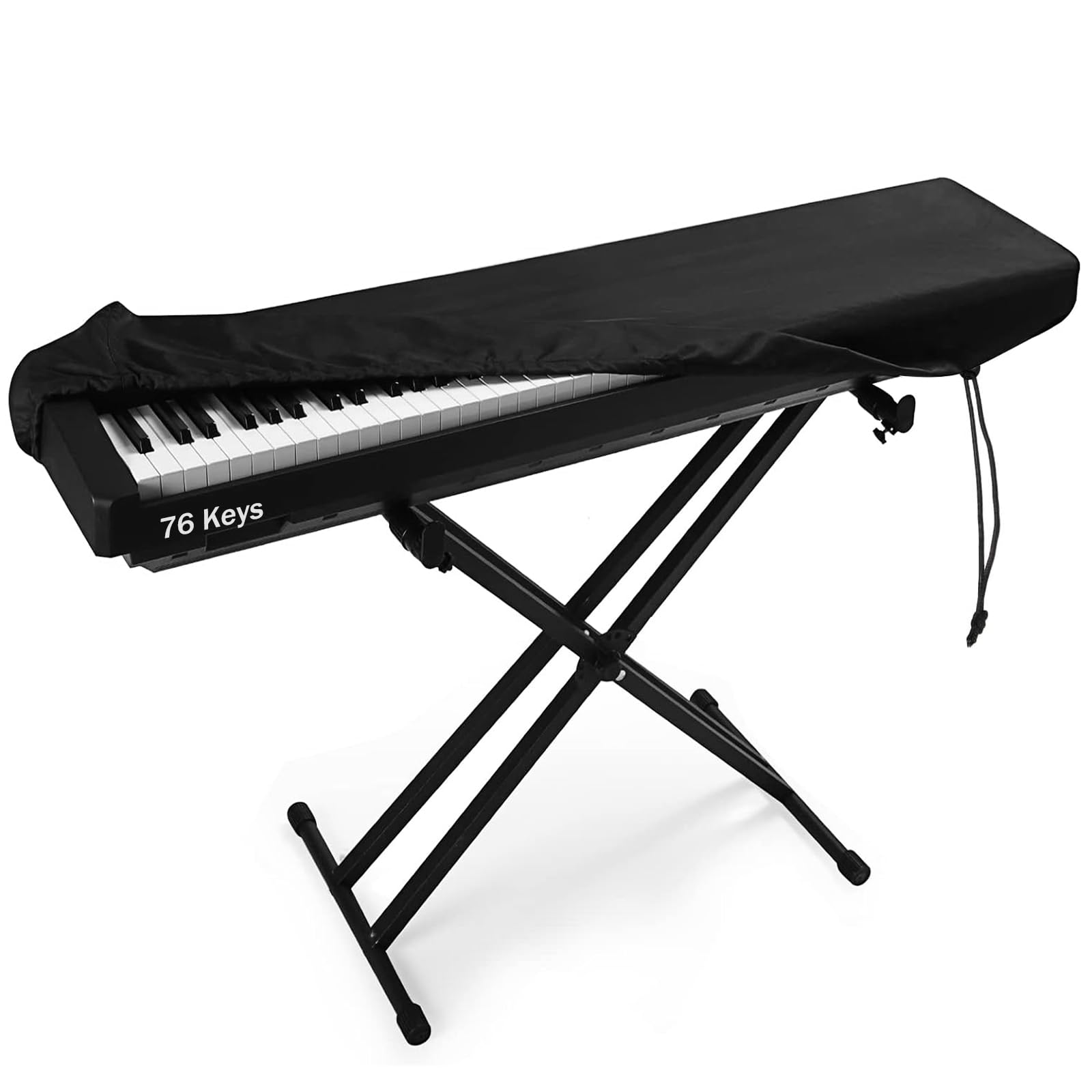Musiin 76 Keys Piano Keyboard Universal Dust Cover, Elastic Dustproof Electronic Keyboard Cover with Elastic and Cord Lock