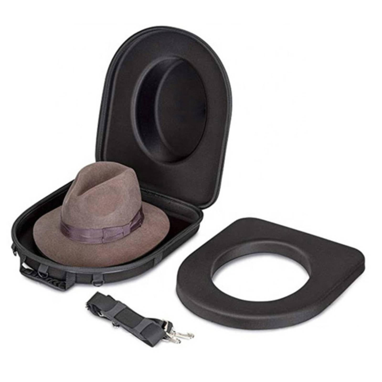 Sombreros con Asa Antigolpes Caja Organizadora Sombreros Resisn Estuche Rígido para Equipaje, 430 380 160mm